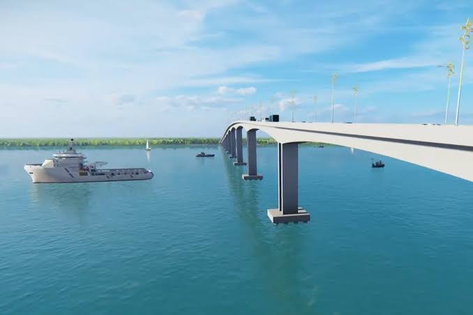 Ilustrasi jembatan Pulau Bengkalis-Bukit Batu sepanjang 7 Km (foto/int)